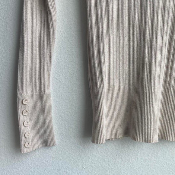 Cream Ribbed Long Sleeve - Picture 2 of 3